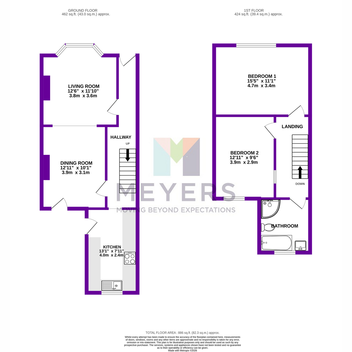 291, Malmesbury Park Road, Bournemouth floorplan