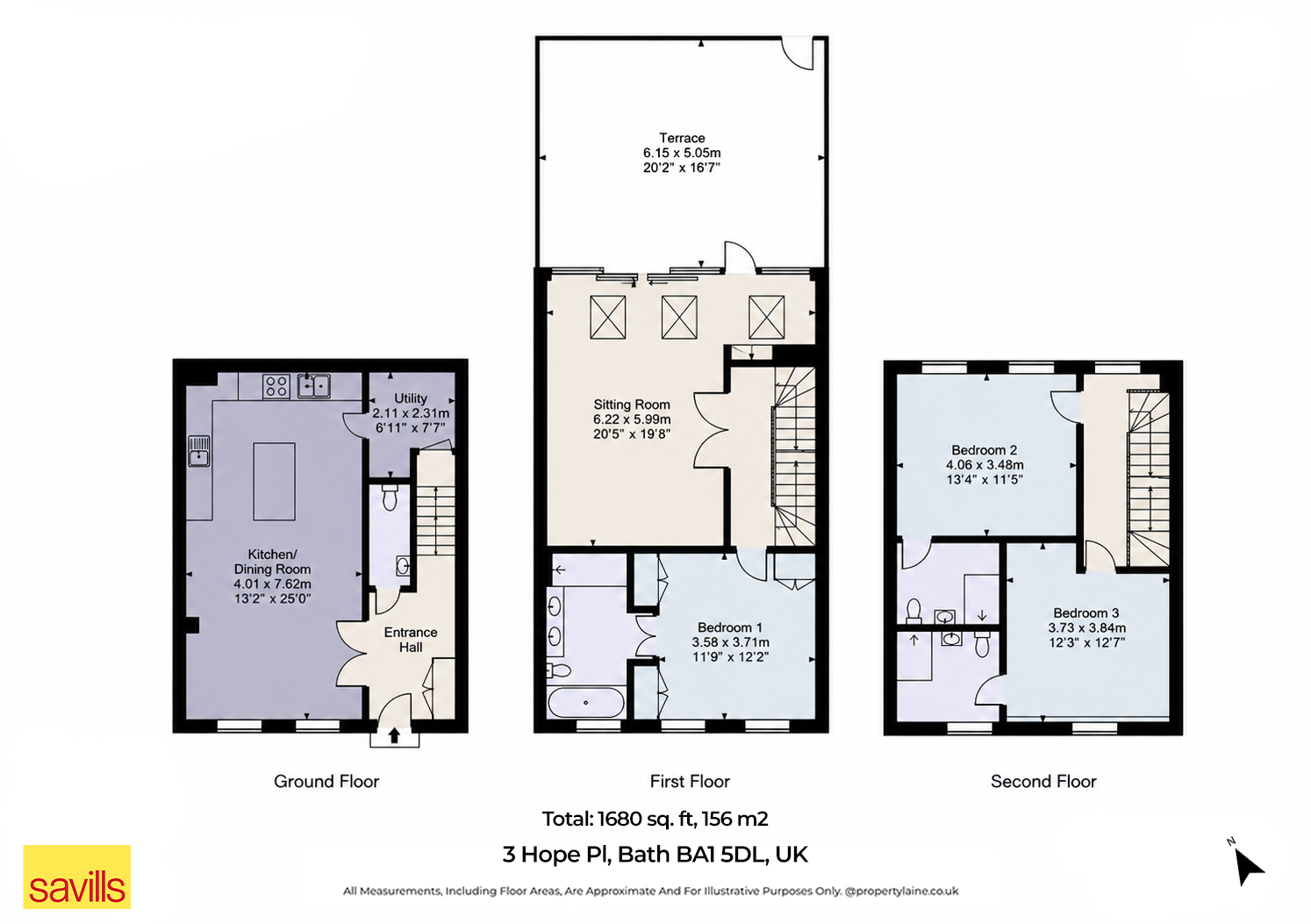 3 Hope Place,, Lansdown Road, Somerset floorplan