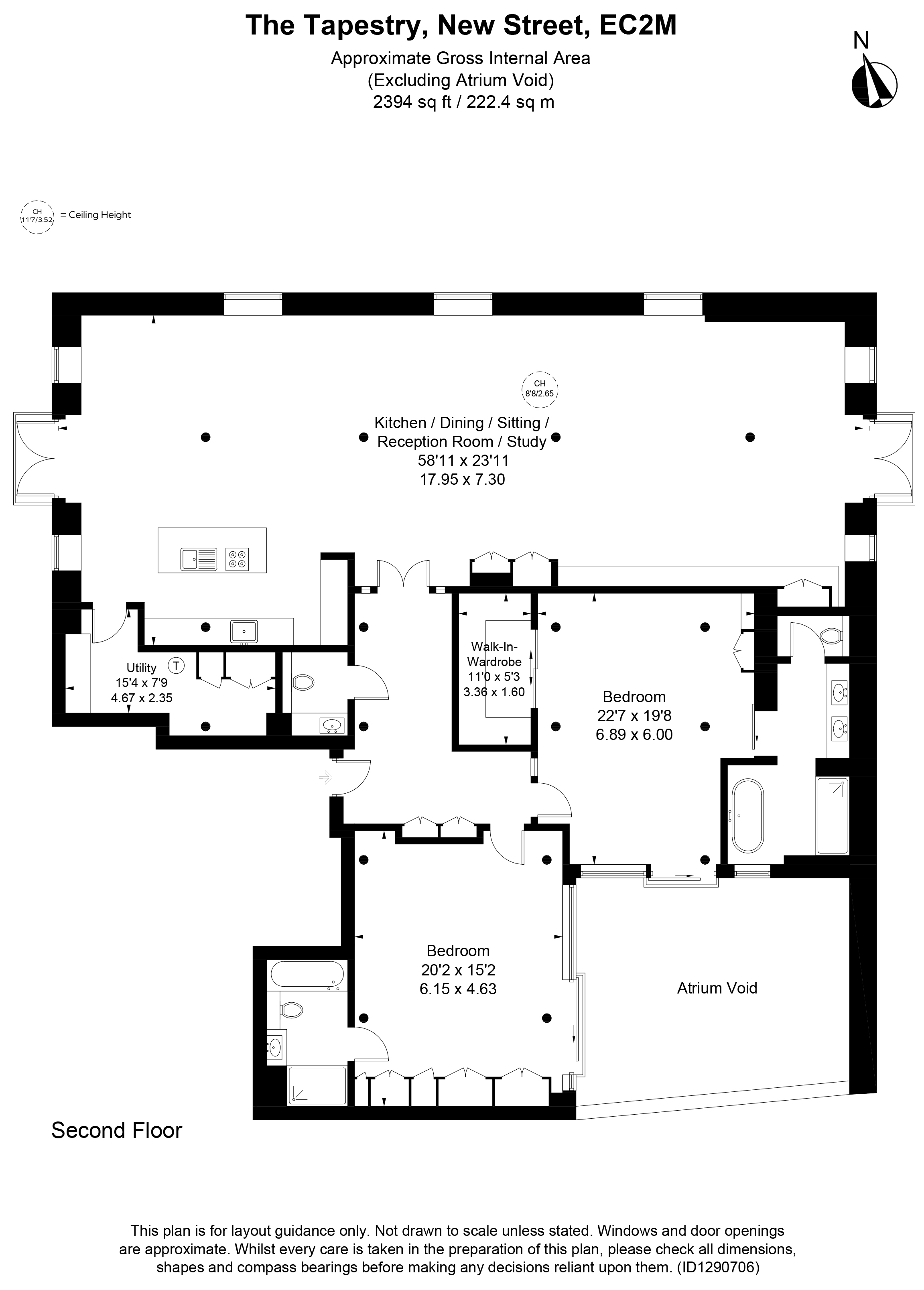 Apartment 3, Tapestry Building, 16, New Street, London floorplan