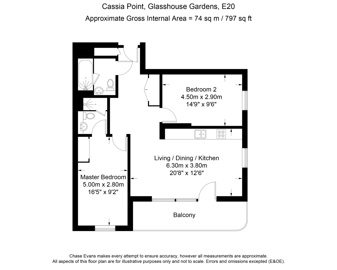 2 Bedrooms Flat to rent in Glasshouse Gardens, Cassia Point, Stratford E20