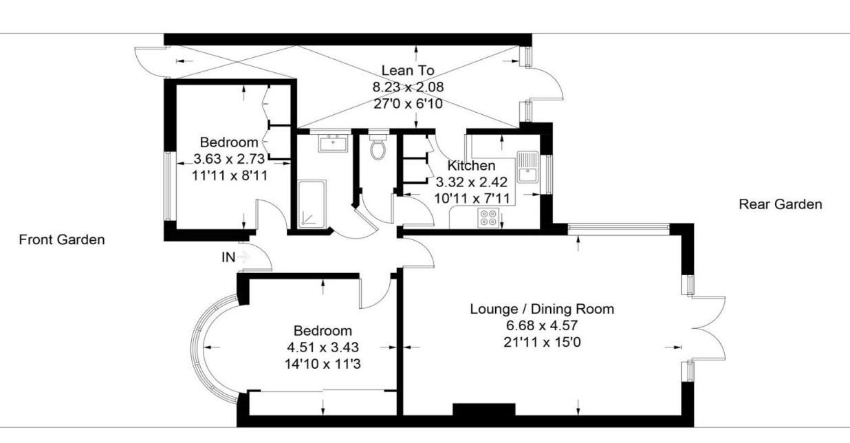 2 Bedrooms Semi-detached bungalow for sale in Riverview Road, Ewell, Epsom KT19