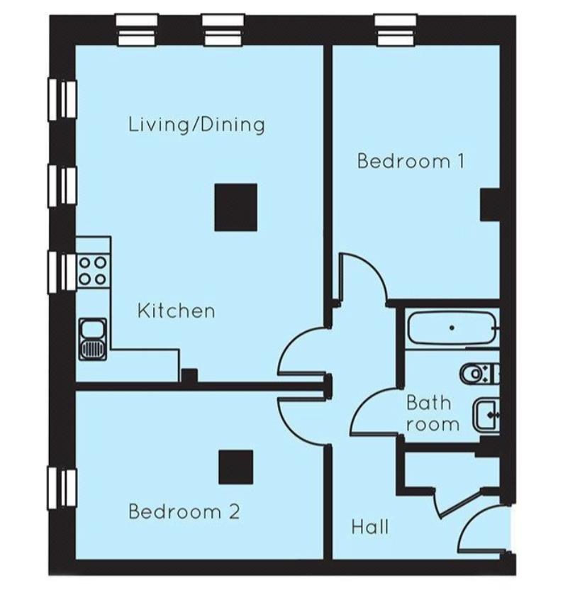 8 Skyline, 1 The Causeway, Worthing floorplan