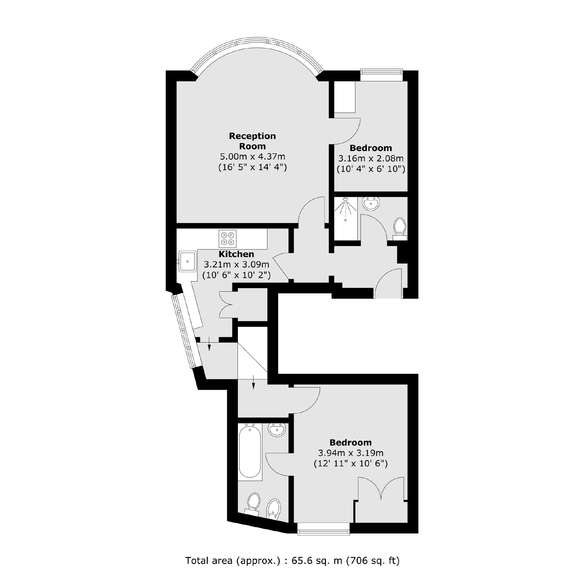 Flat 3, 43, Draycott Place, London floorplan
