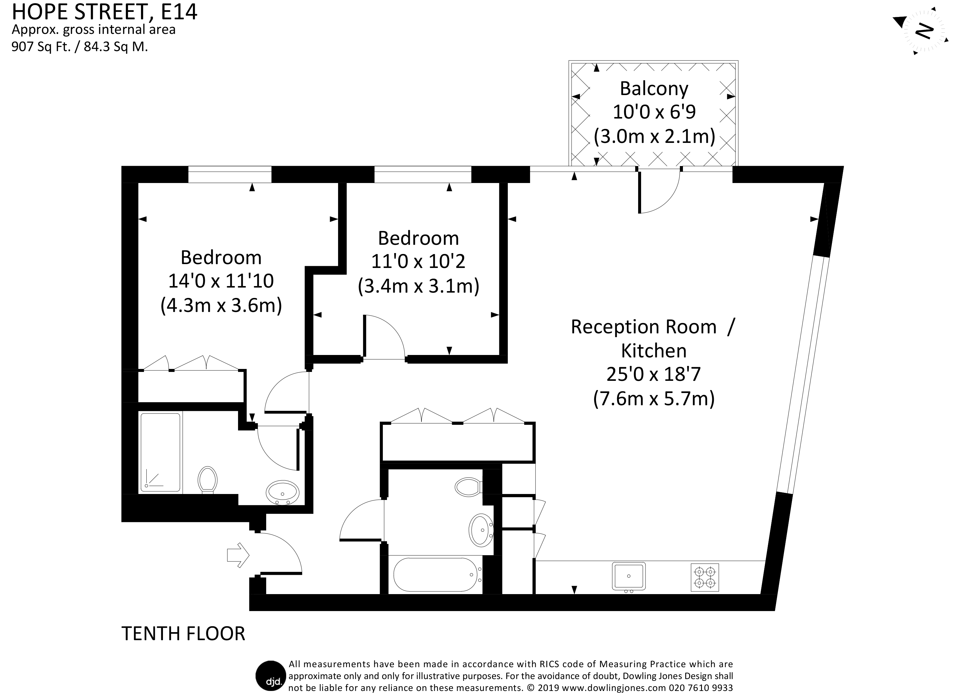 2 Bedrooms Flat to rent in 47 Hope Street, London E14