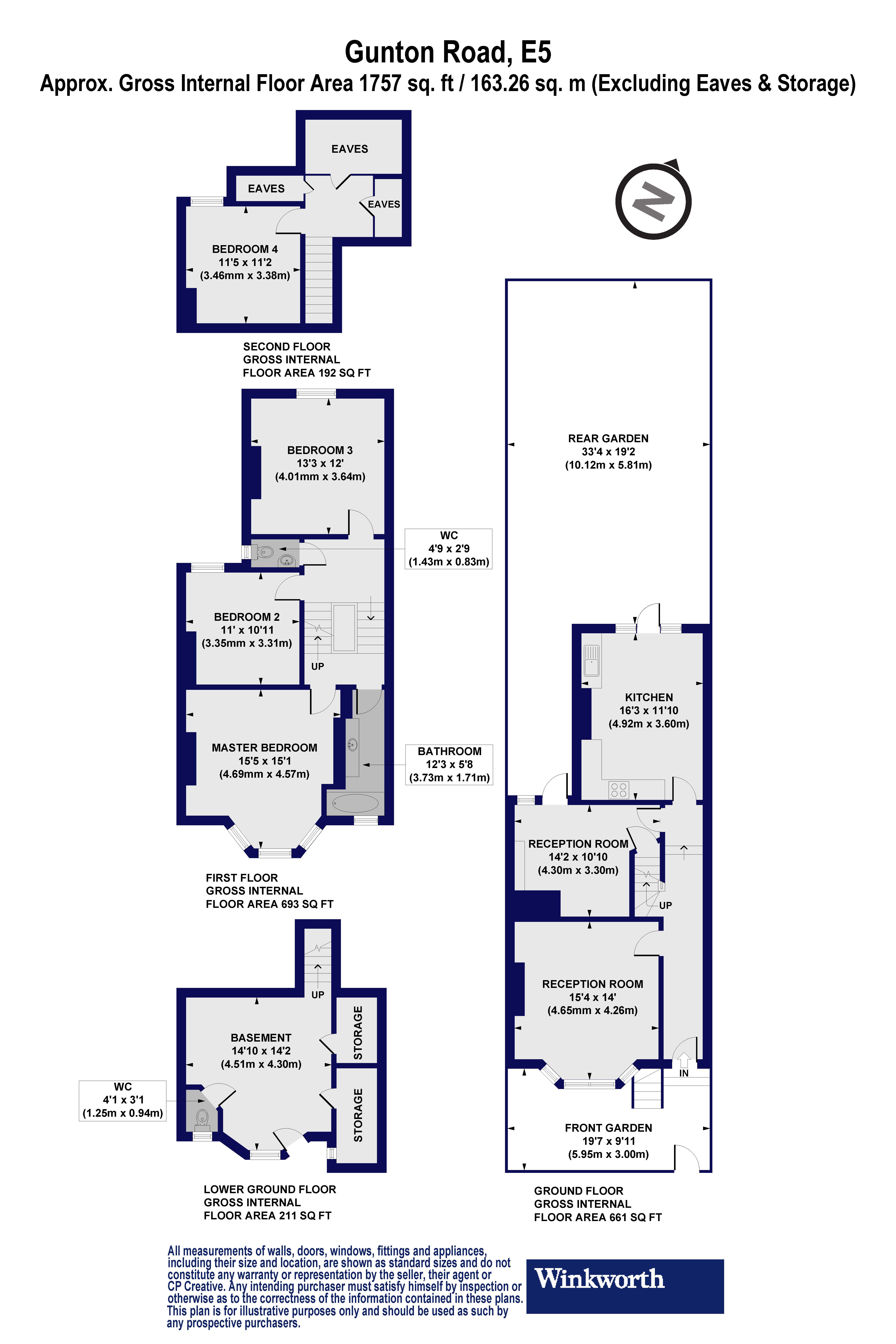 45, Gunton Road, London floorplan