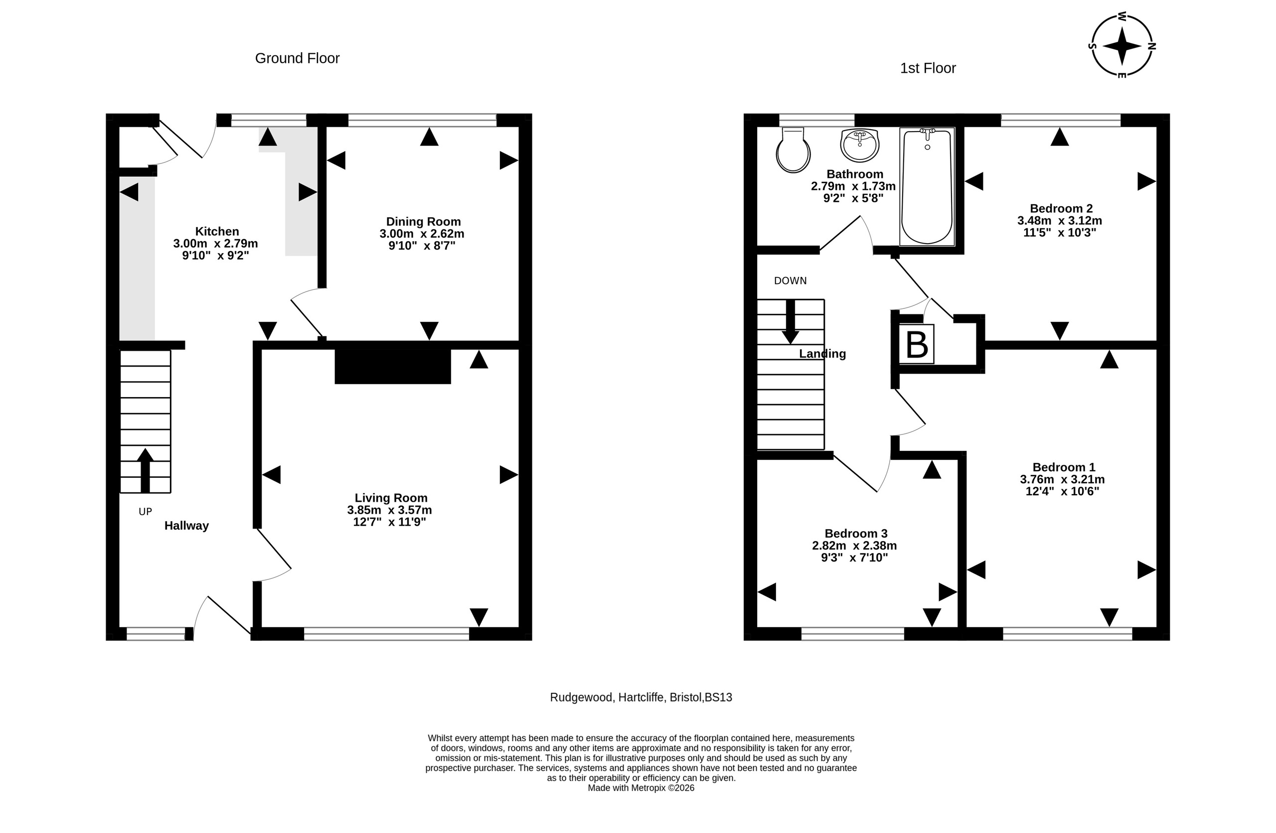 12 Rudgewood Close, Bristol floorplan