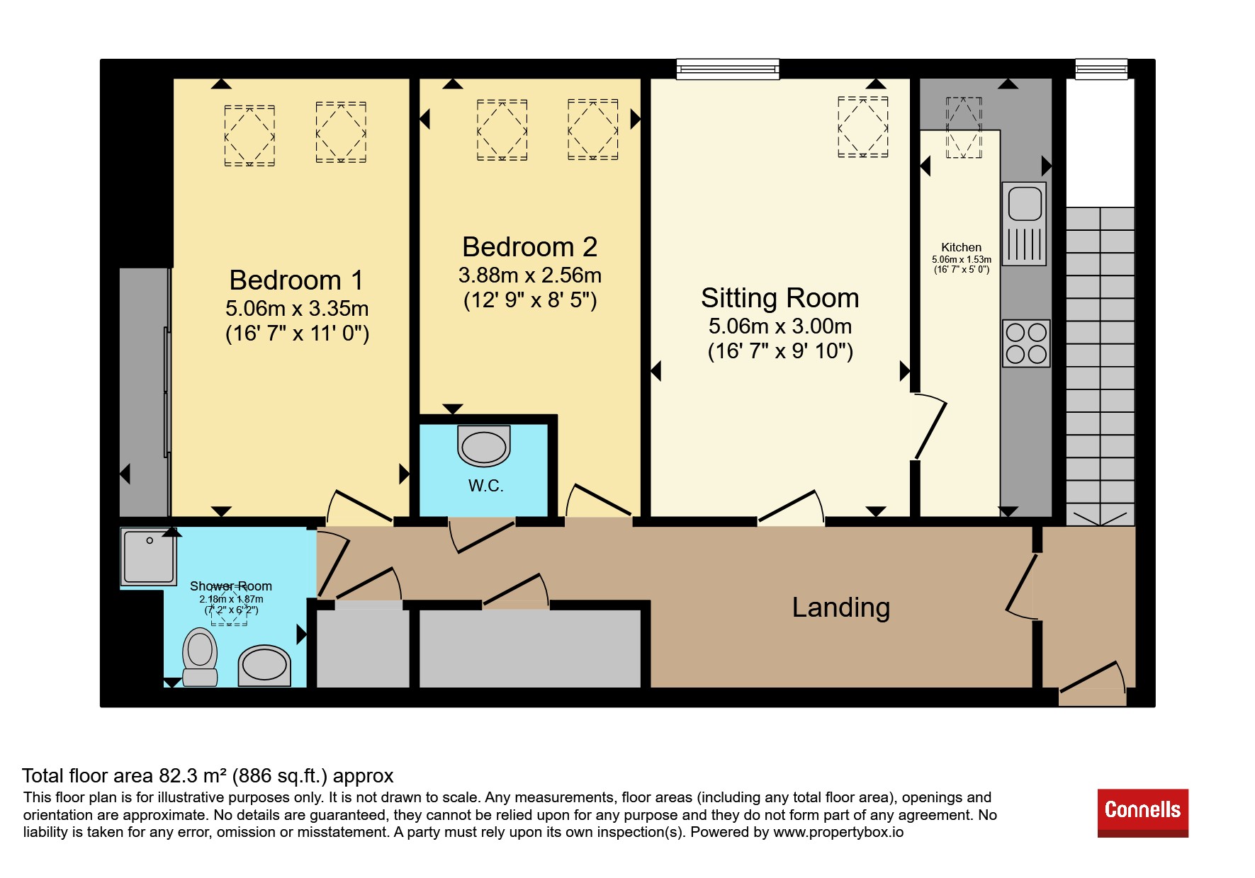 Flat 31, Paynes Court, 27, High Street, Buckingham floorplan