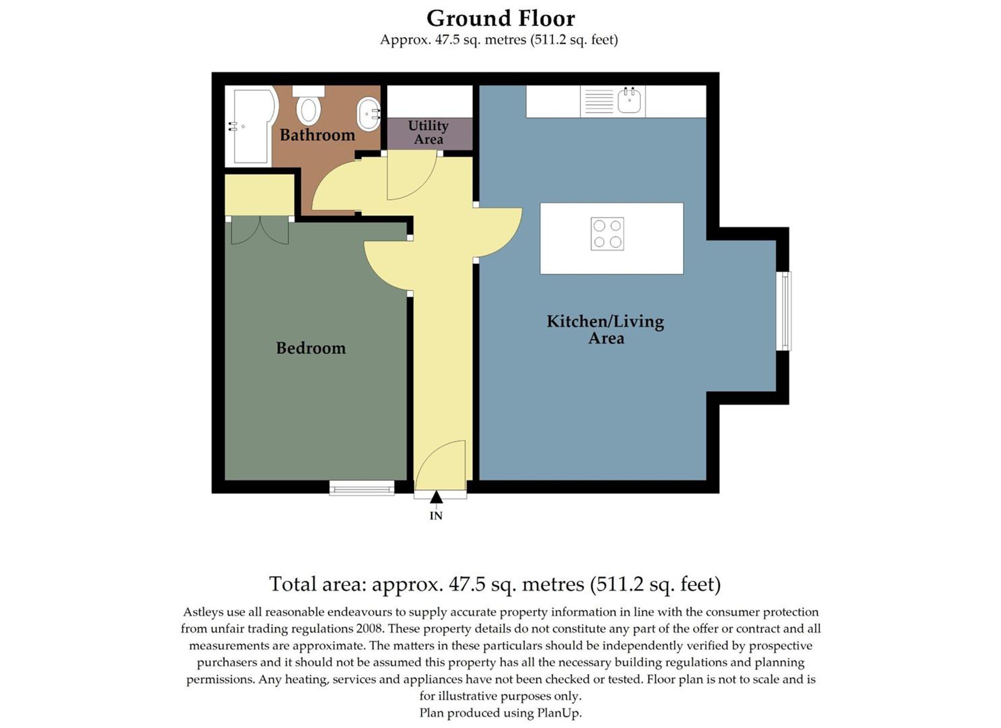 Flat D 144 Overland Road, Mumbles, Swansea floorplan