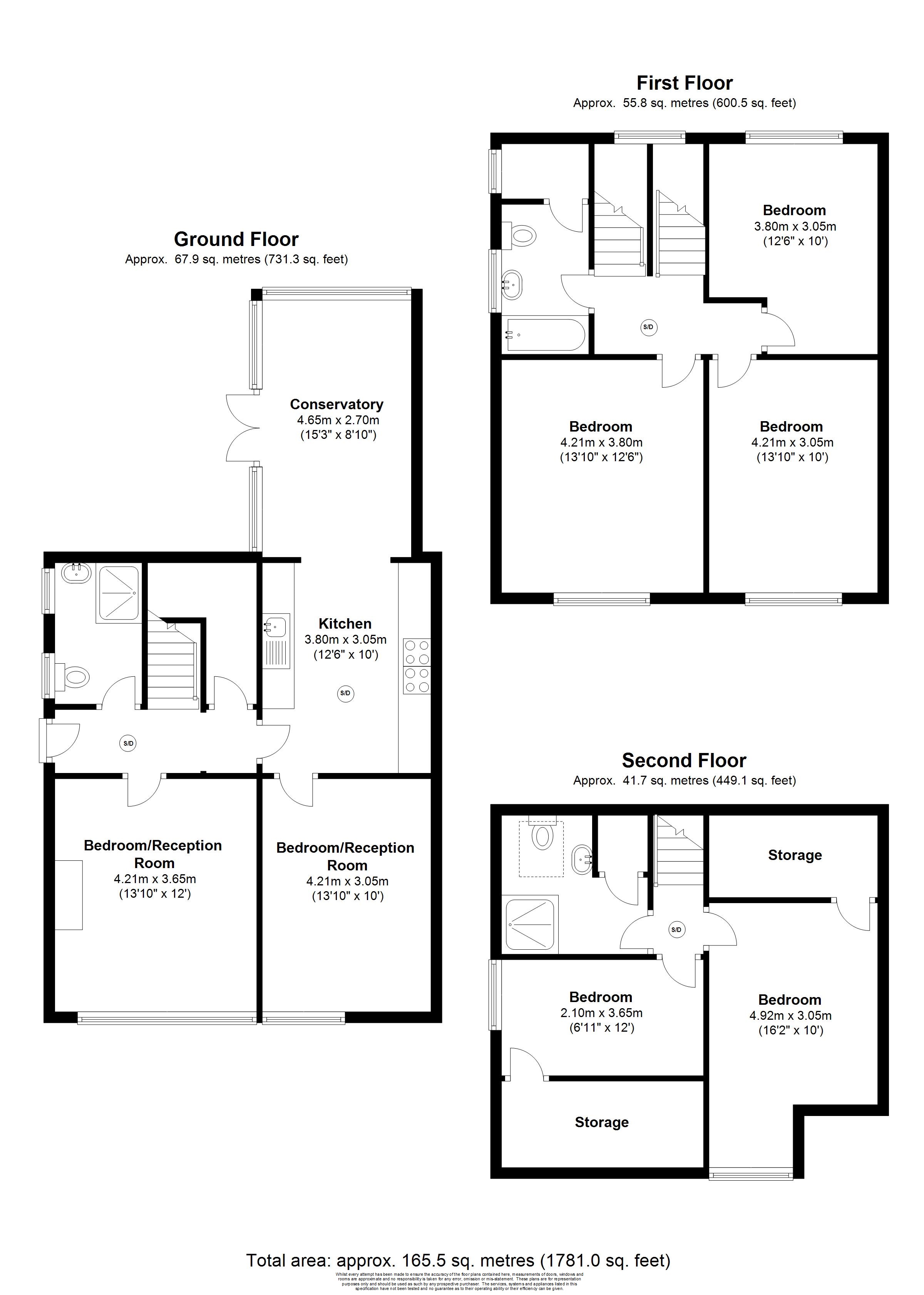 5 Bedrooms Town house to rent in Blackbridge Road, Woking GU22