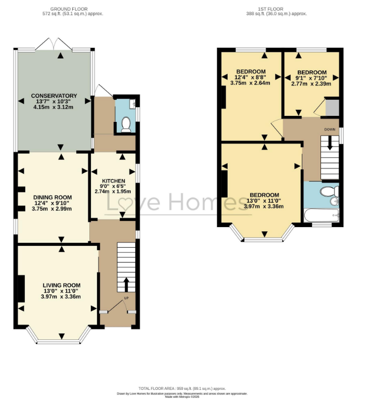 61, Kings Road, Bedford floorplan