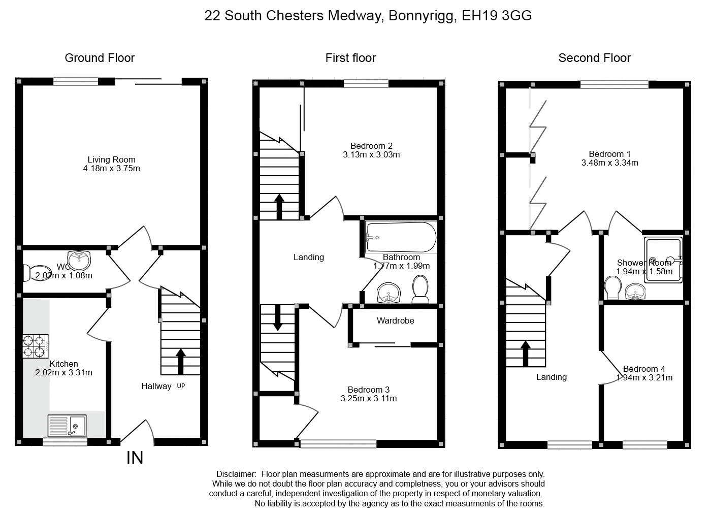 22, South Chesters Medway, Bonnyrigg floorplan