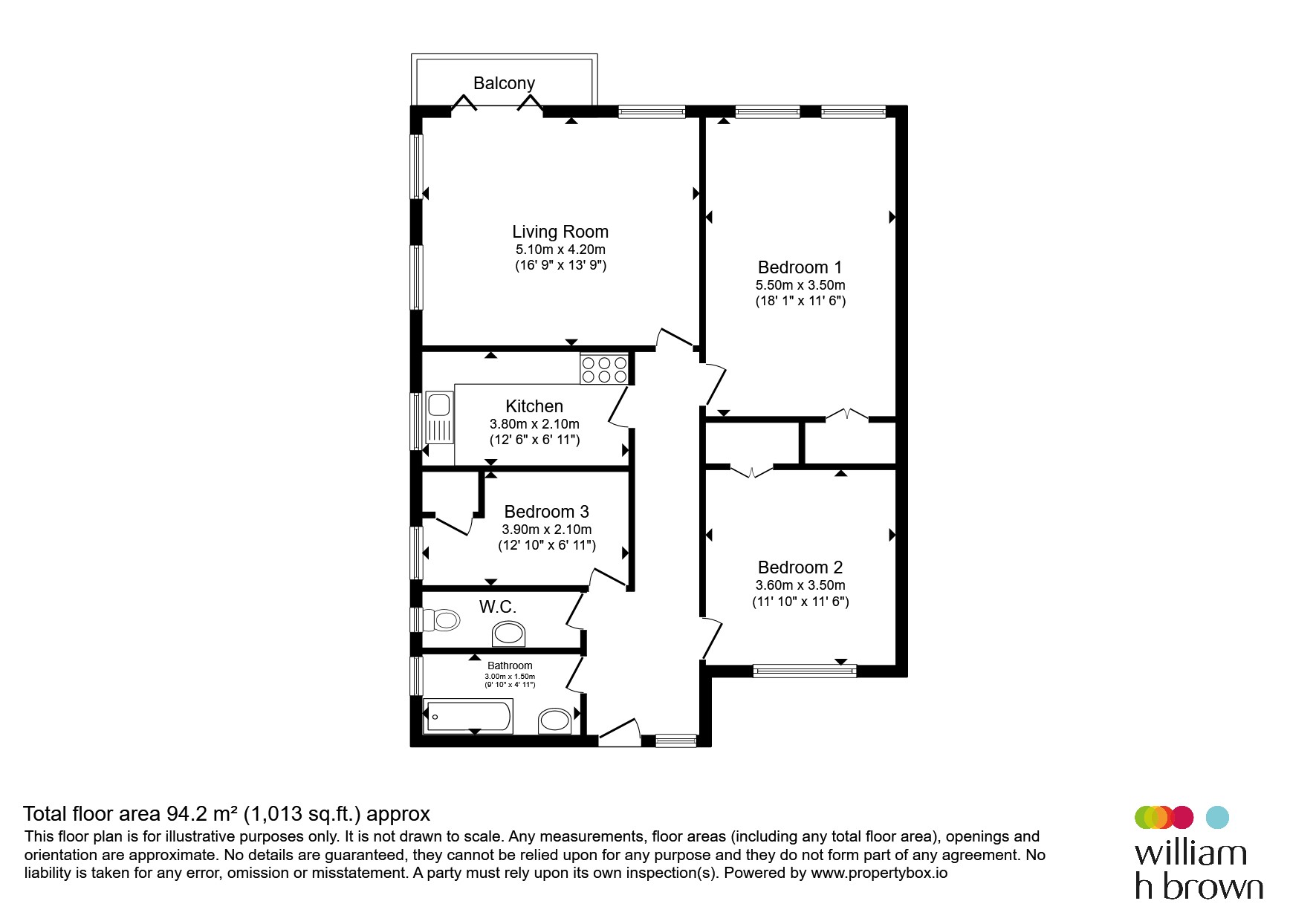 Flat 5, 1, The Conge, Great Yarmouth floorplan