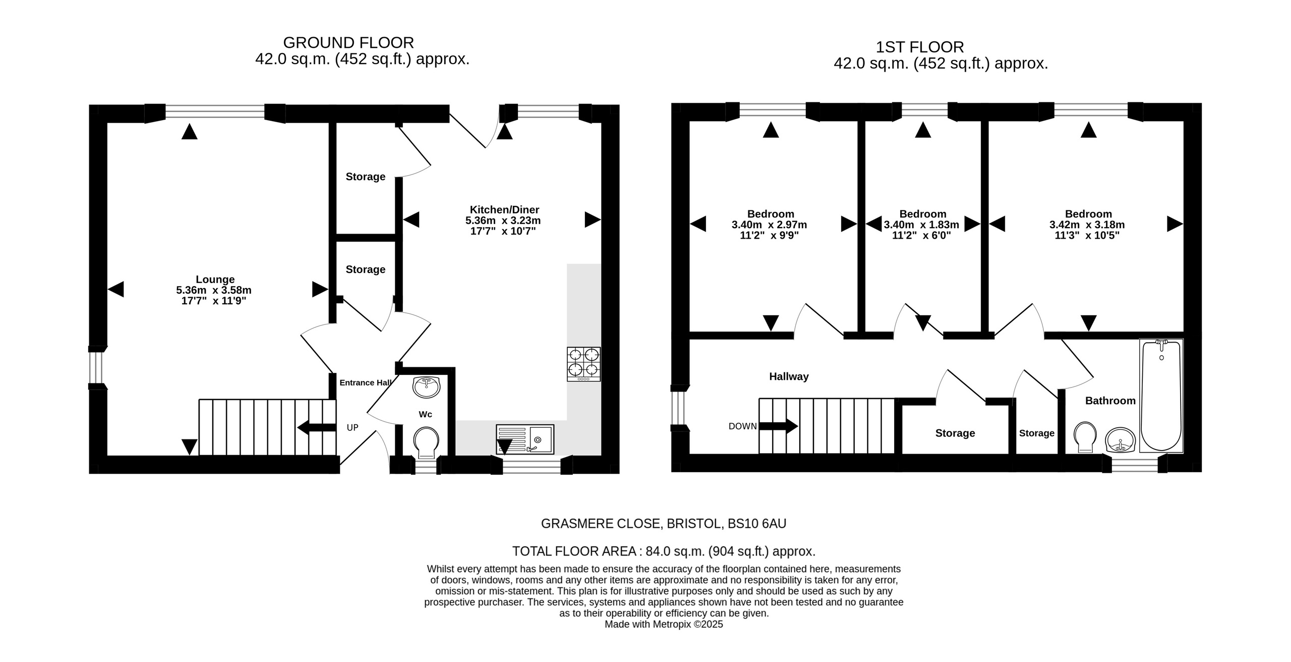 20 Grasmere Close, Bristol floorplan