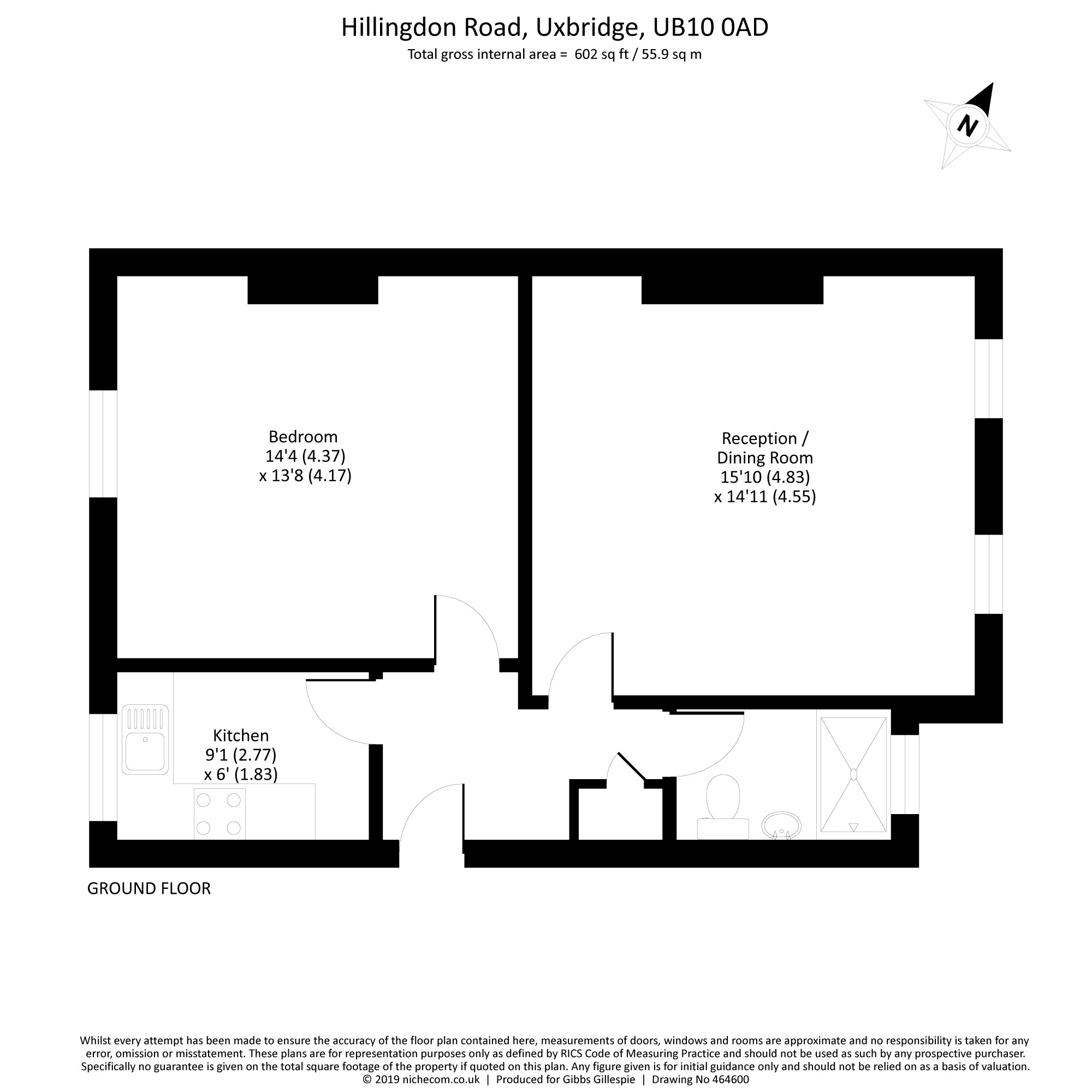 1 Bedrooms Flat for sale in Flat 3, 20 Hillingdon Road, Uxbridge, Middlesex UB10