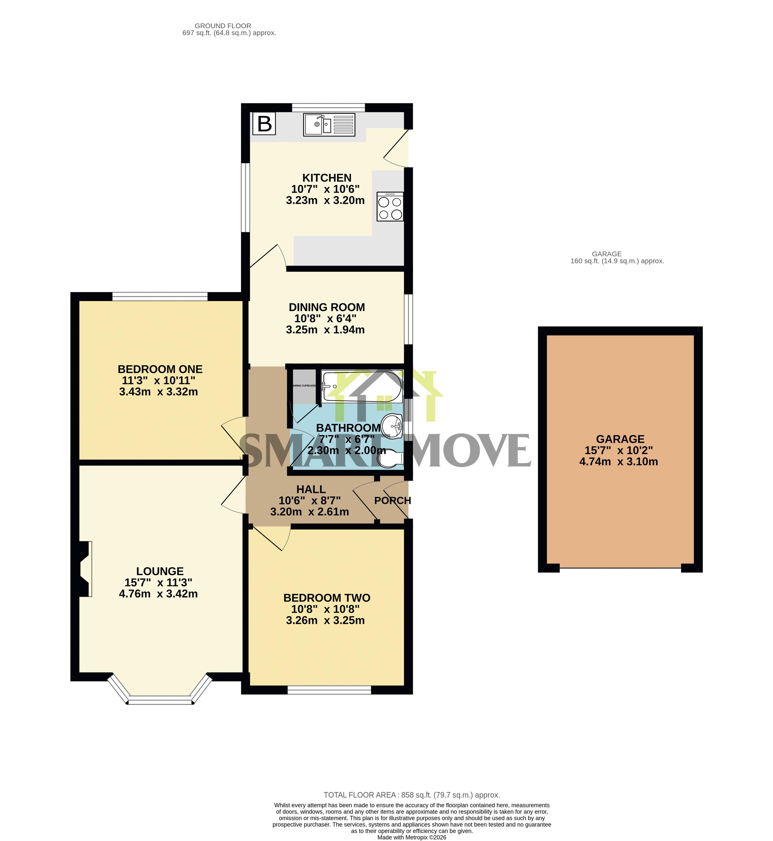 146, Hesketh Lane, Preston floorplan