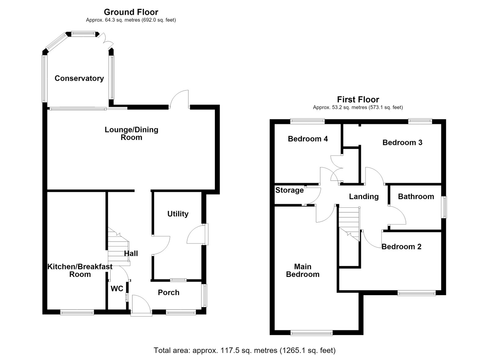 18, Waunlon, Porthcawl floorplan