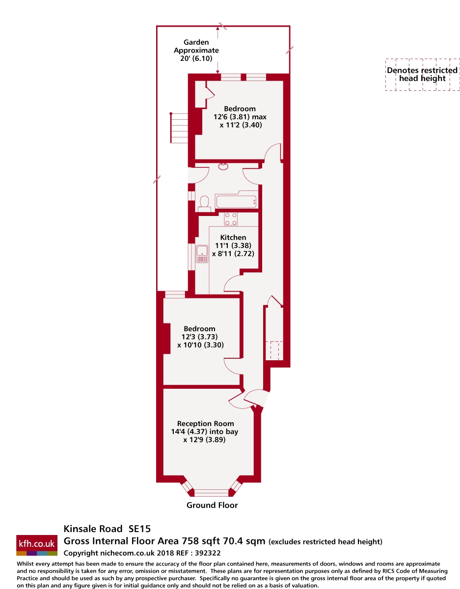 12a, Kinsale Road, London floorplan