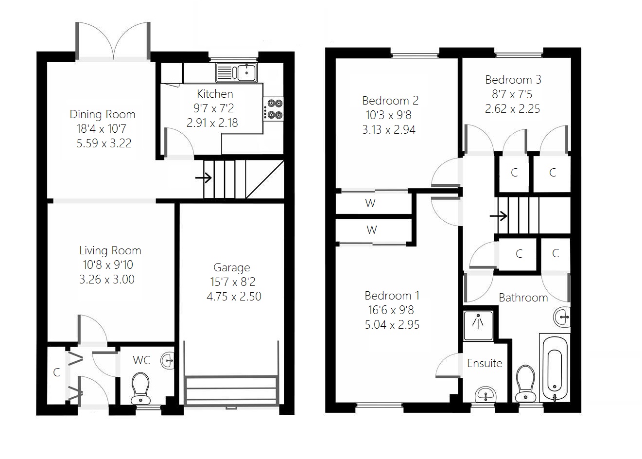 Horseshoe Close, Weavering, Maidstone, Kent ME14, 3 bedroom semi