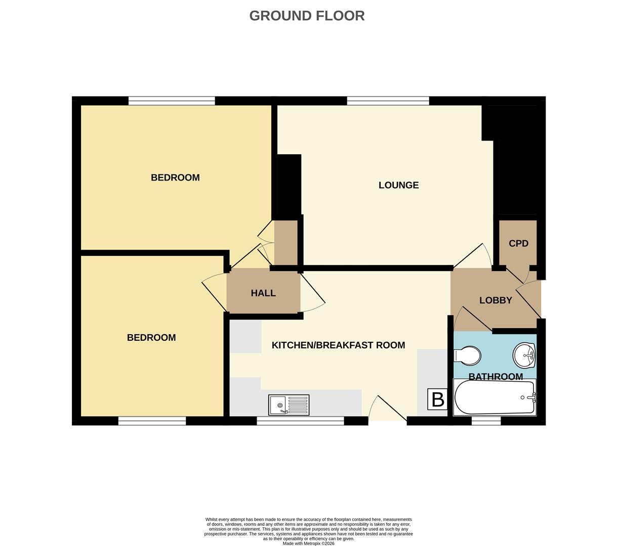 48, Landrew Road, St. Austell floorplan