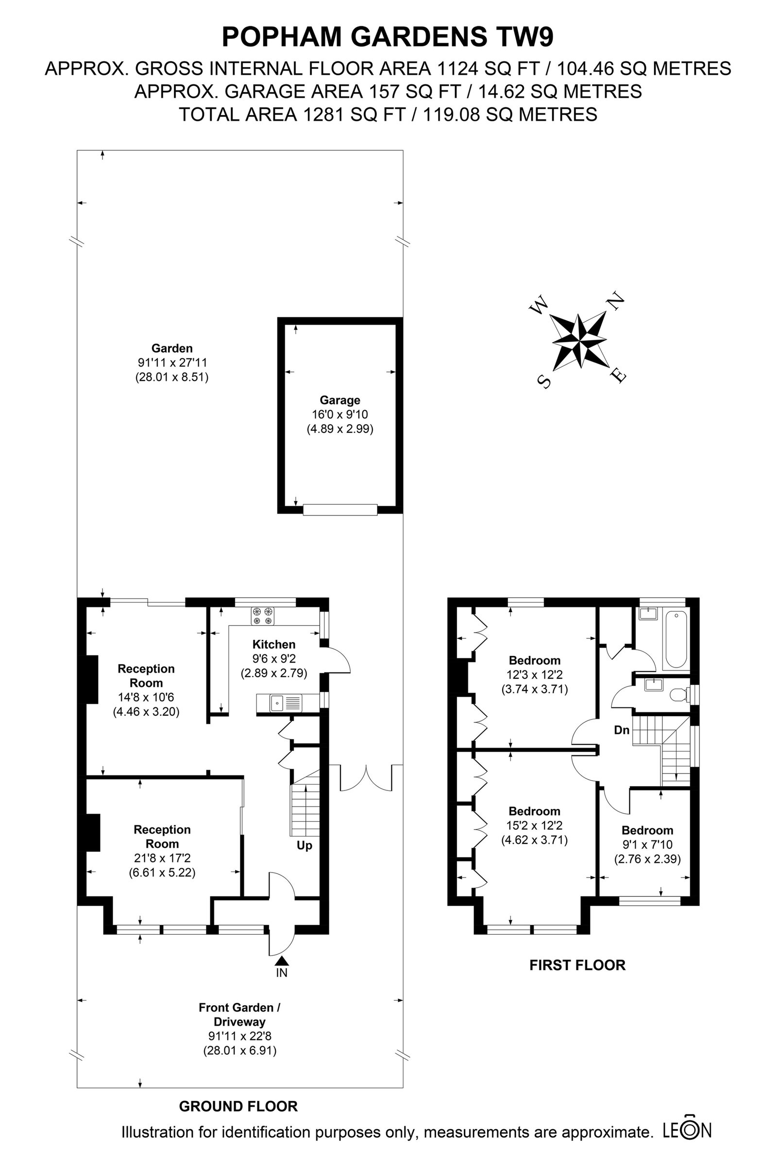 3, Popham Gardens, Richmond floorplan