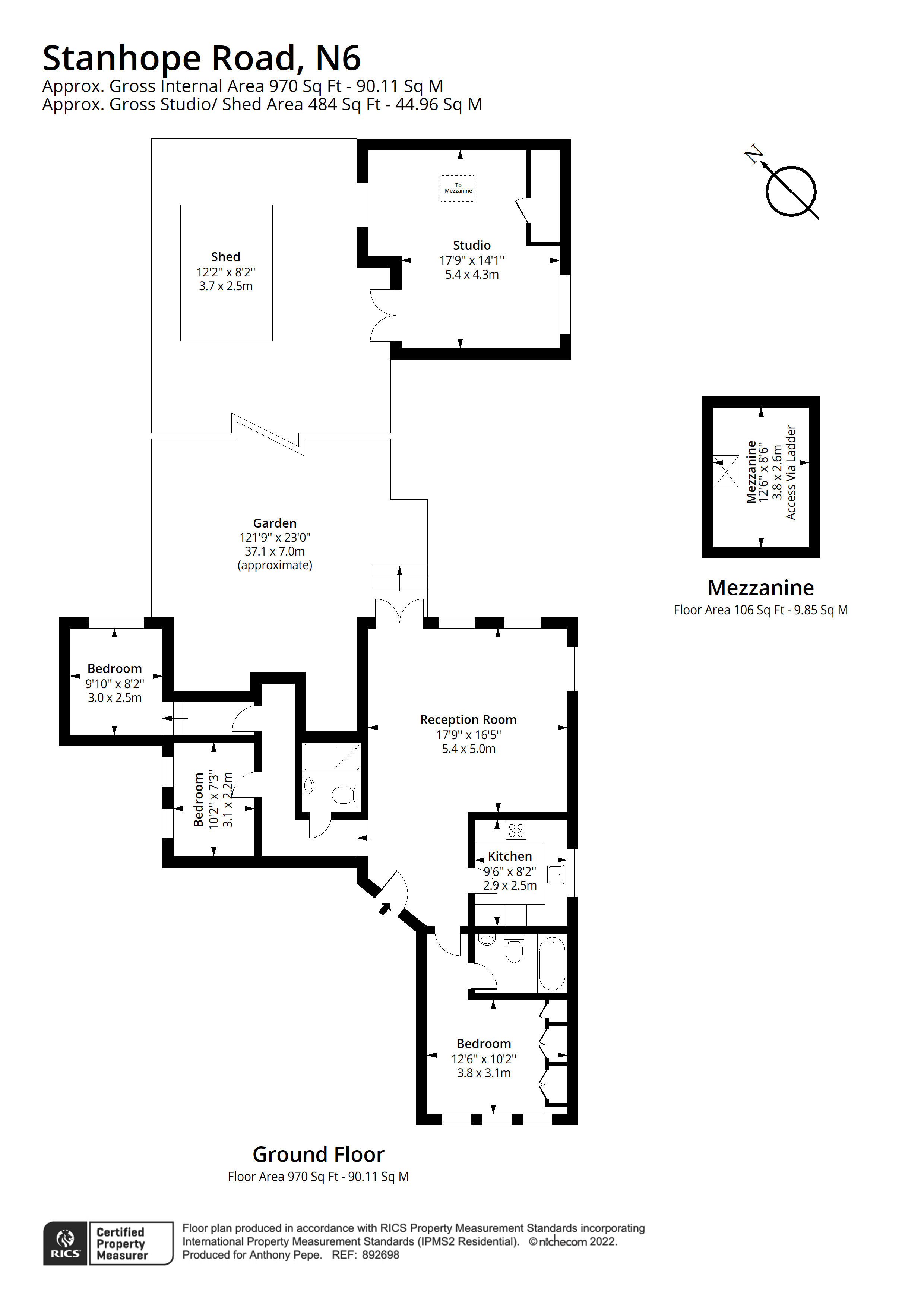 Flat 3, 19, Stanhope Road, Greater London floorplan