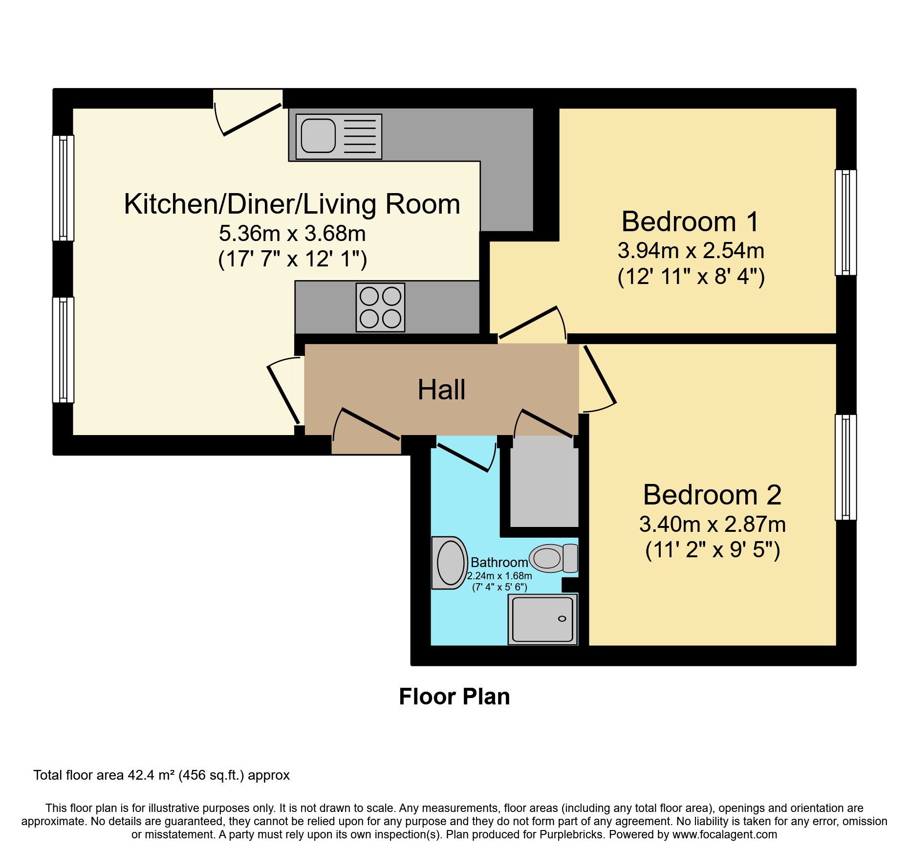 Flat 5, 2, Richmond Road, Exeter floorplan