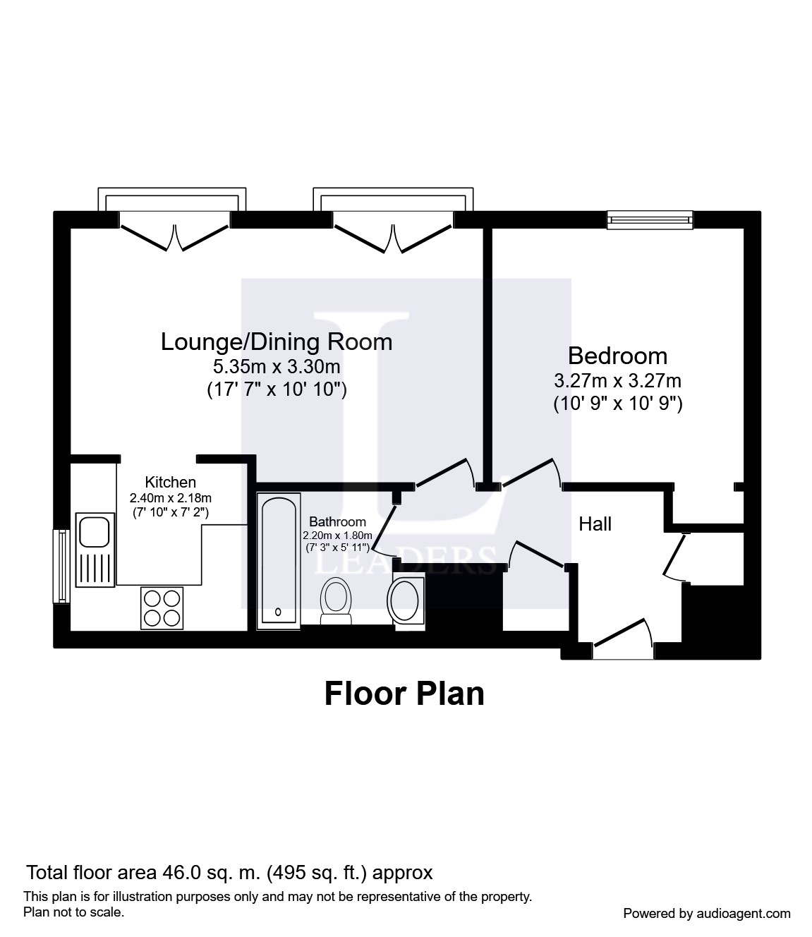 1 Bedrooms Flat to rent in Wootton Grange, Langley Walk, Woking GU22