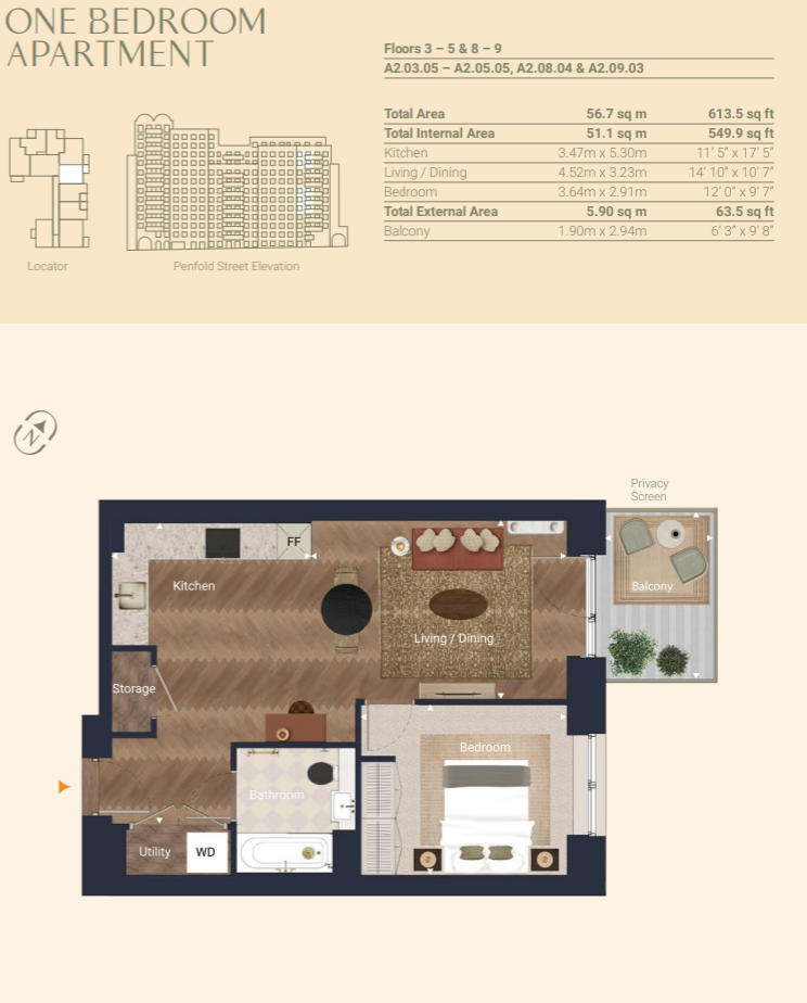 The Broadley, London floorplan
