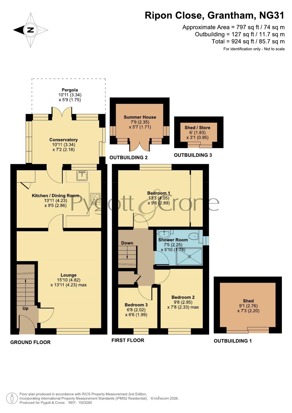 18, Ripon Close, Grantham floorplan