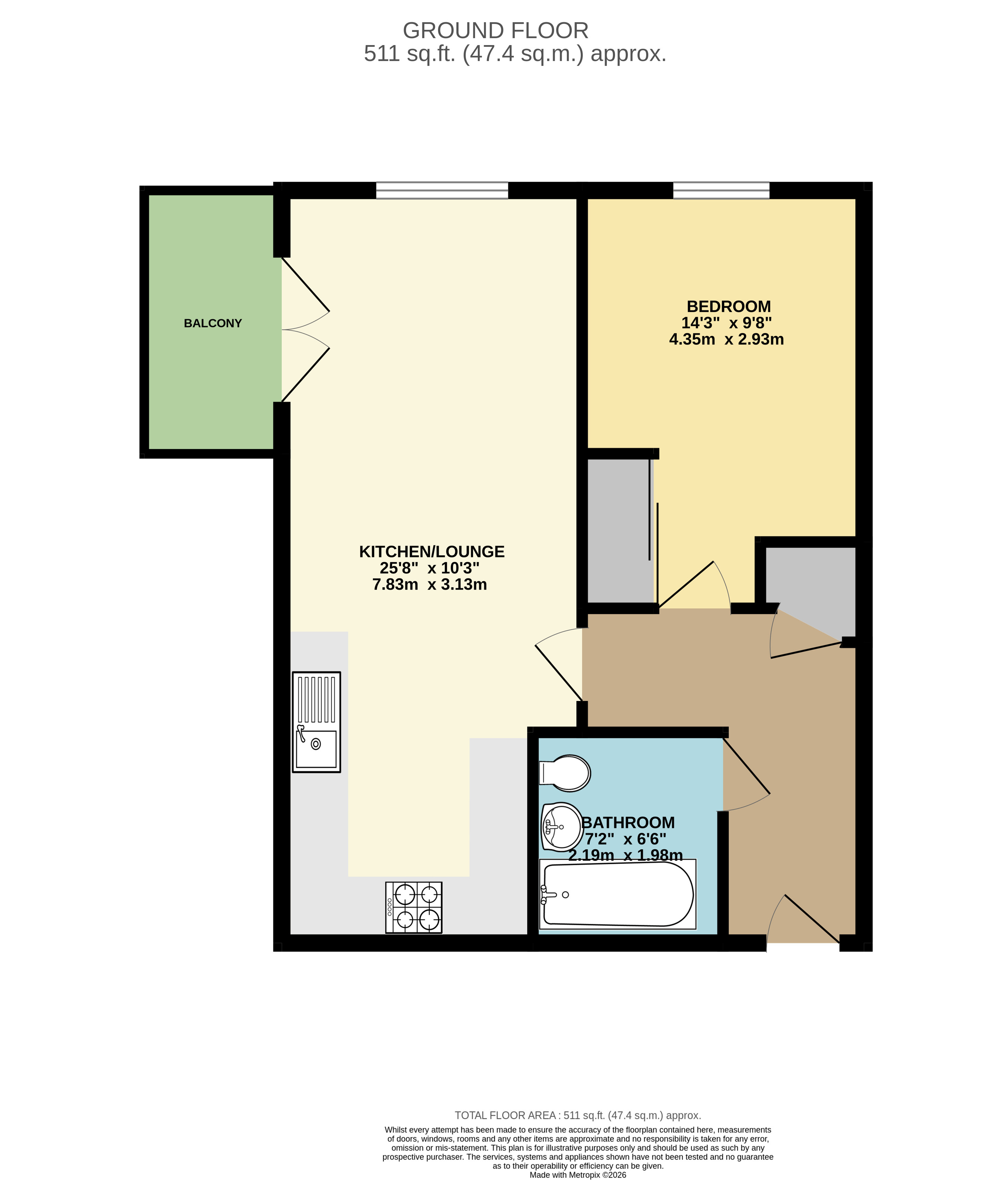 Flat 14 Backus Lodge, 12, Atlas Way, Milton Keynes floorplan