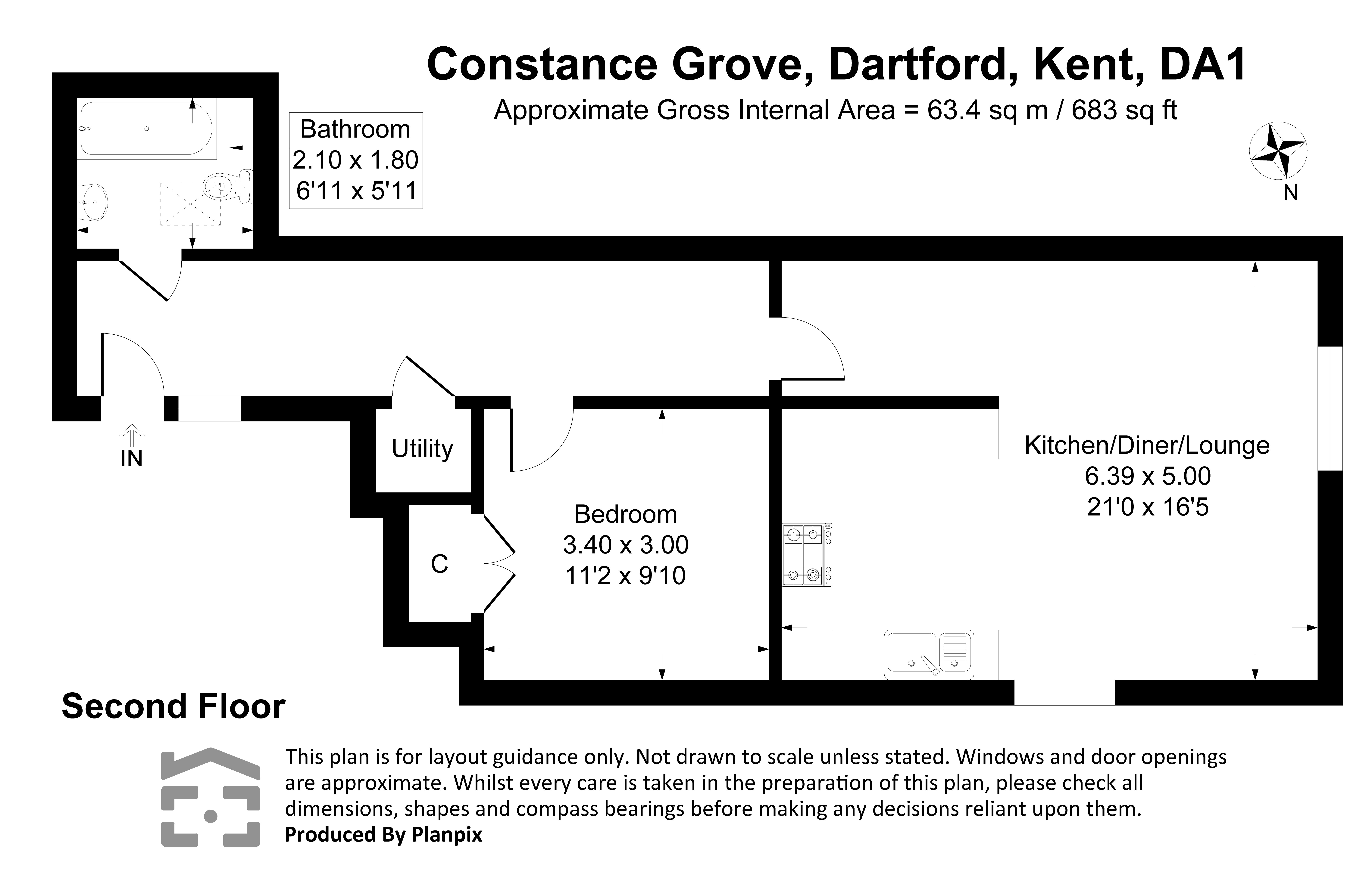 34, Constance Grove, Kent floorplan