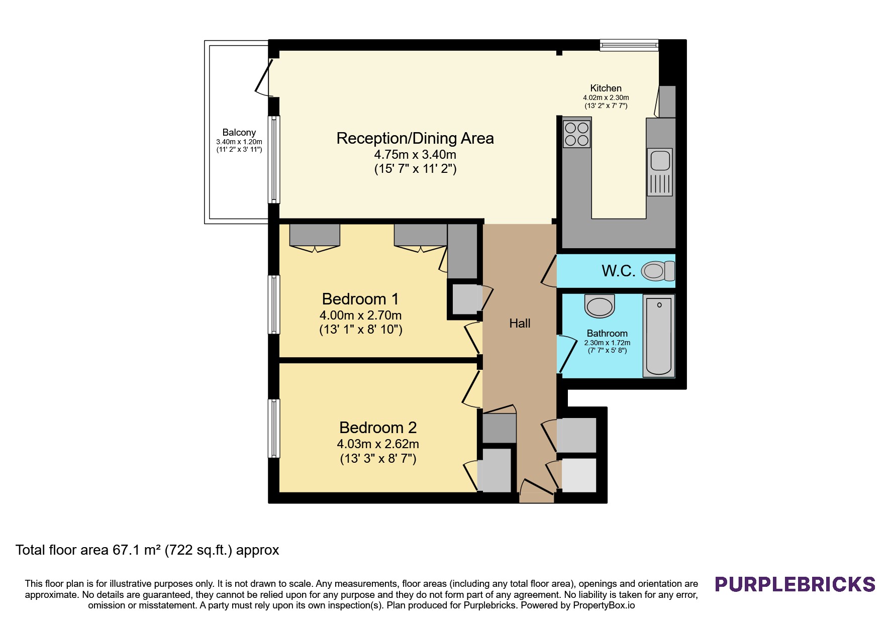 Flat 28/Warnford House, Tunworth Crescent, Putney floorplan