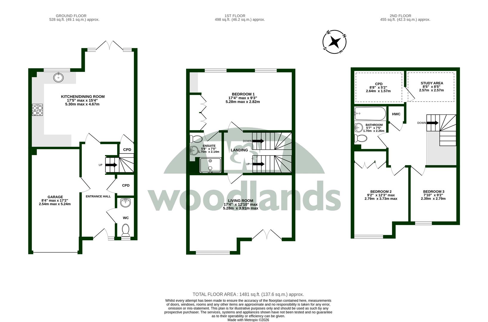 45, Kings Gate, Horsham floorplan