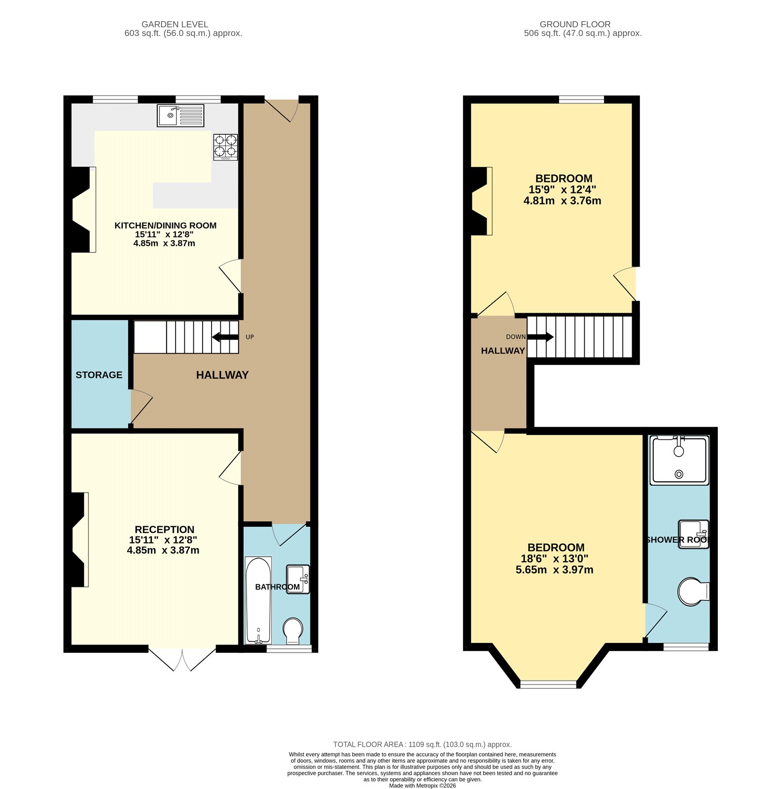 Garden Maisonette, 39, Southleigh Road, Bristol floorplan