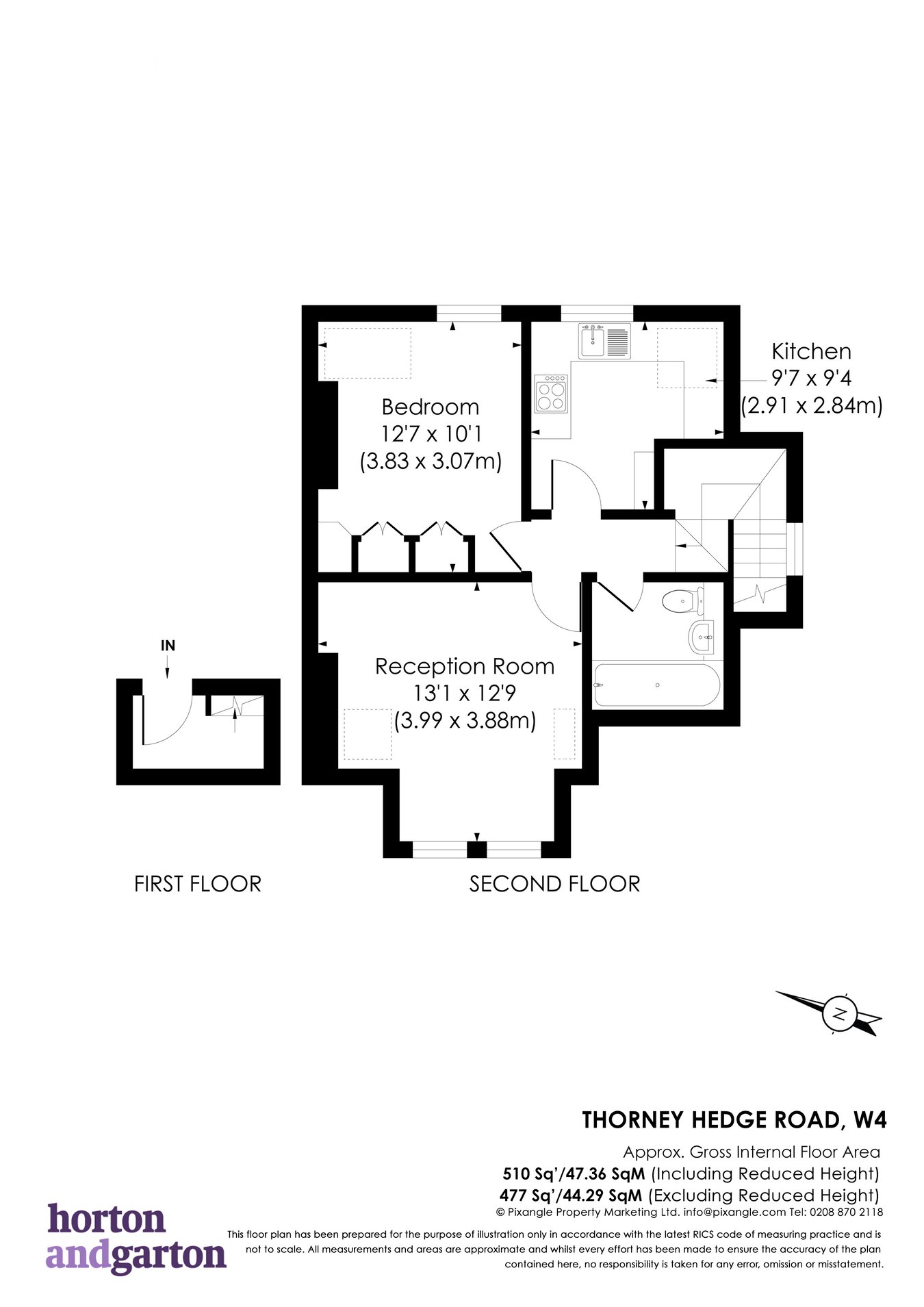 Flat 4, 2, Thorney Hedge Road, London floorplan