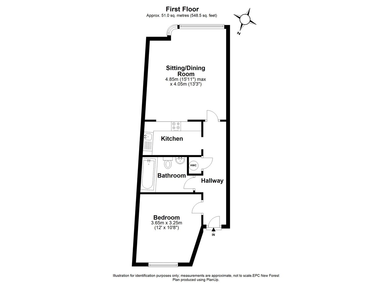 Flat 5, 76, High Street, Lymington floorplan