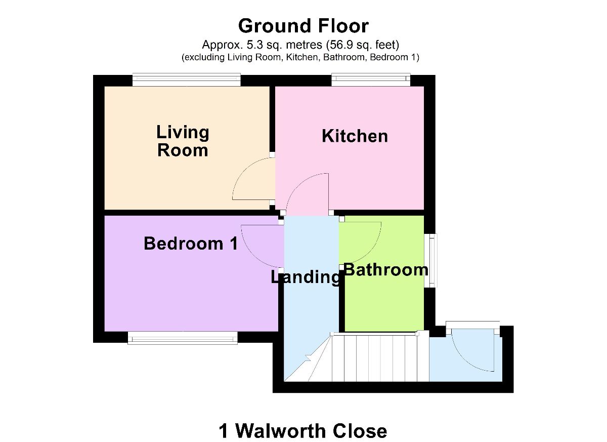 1 Walworth Close, Manchester floorplan
