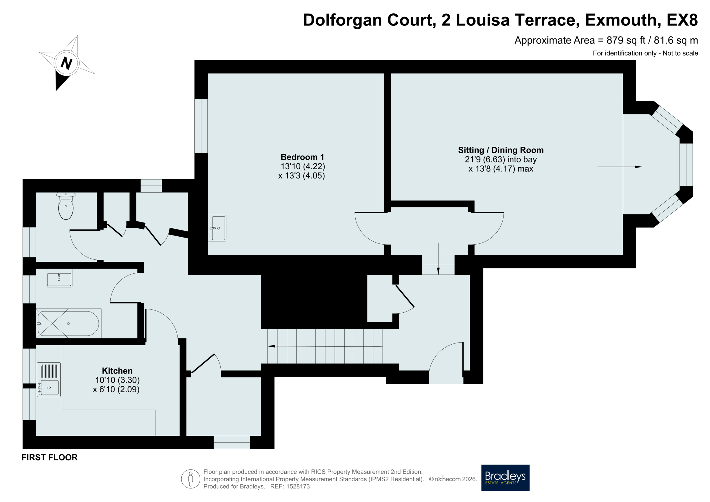 Flat 8, Dolforgan Court, 2, Louisa Terrace, Devon floorplan