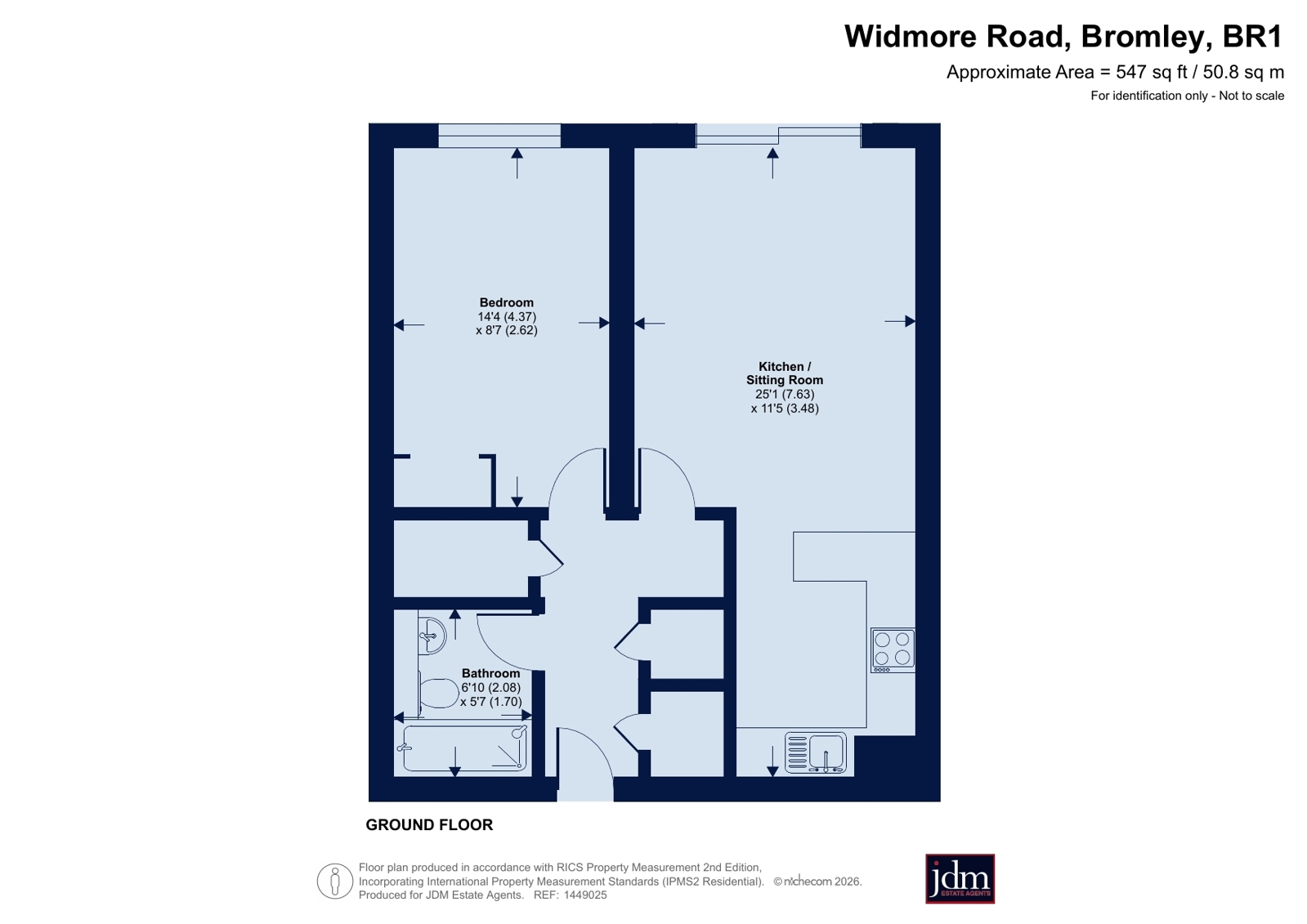 Flat 11, The Oasis, 124, Widmore Road, Bromley floorplan