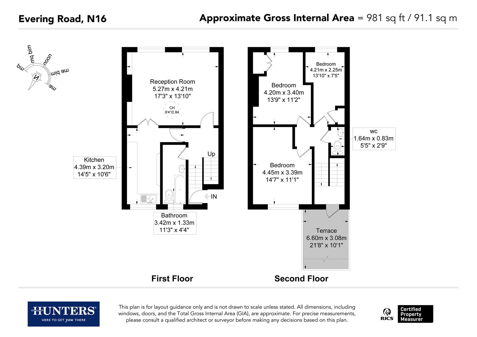 Flat B, 67, Evering Road, London floorplan