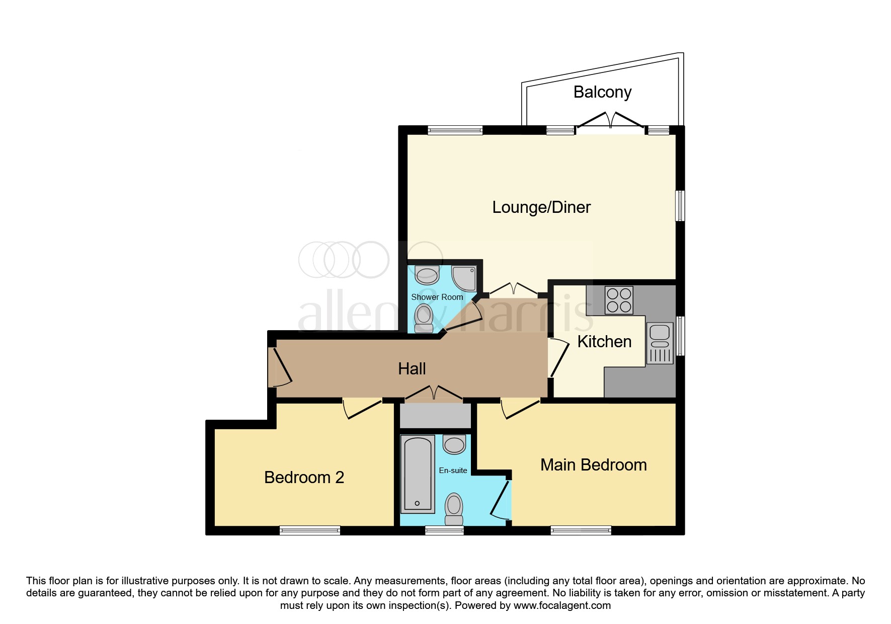 Flat 12, Ty Gwendollen, Marconi Avenue, Penarth floorplan