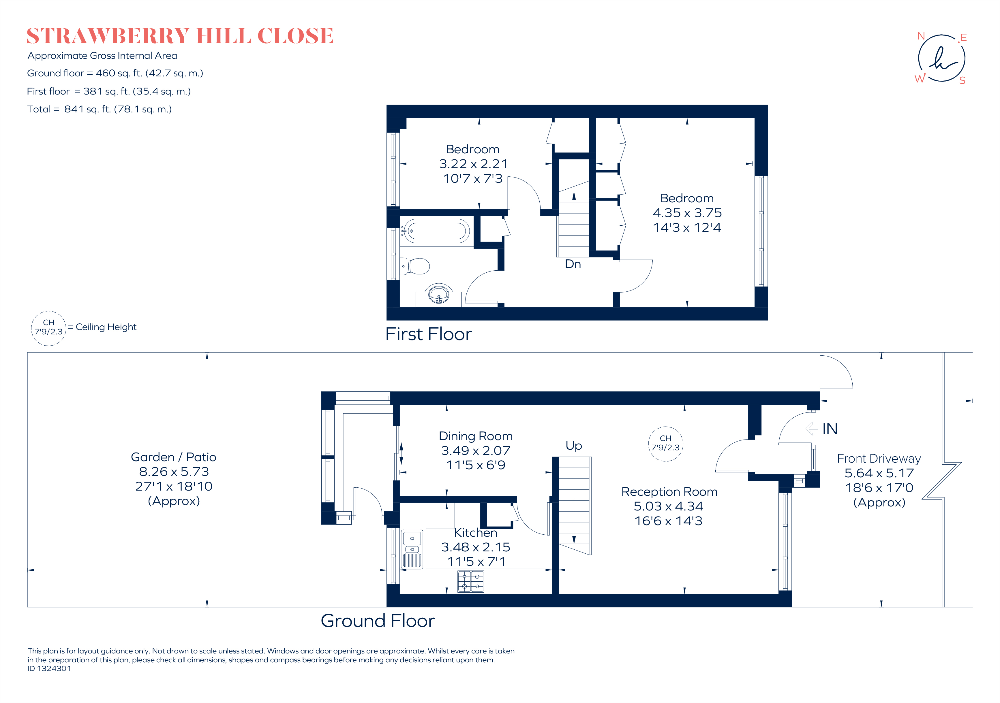 31, Strawberry Hill Close, Twickenham floorplan