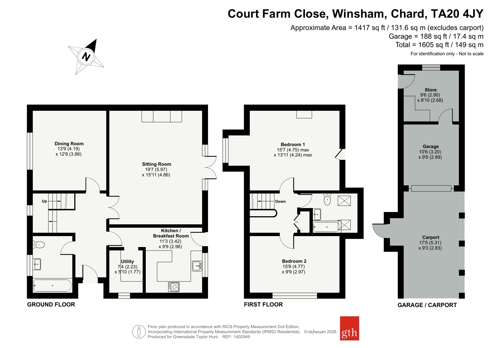 April Cottage, 7, Court Farm Close, Chard floorplan