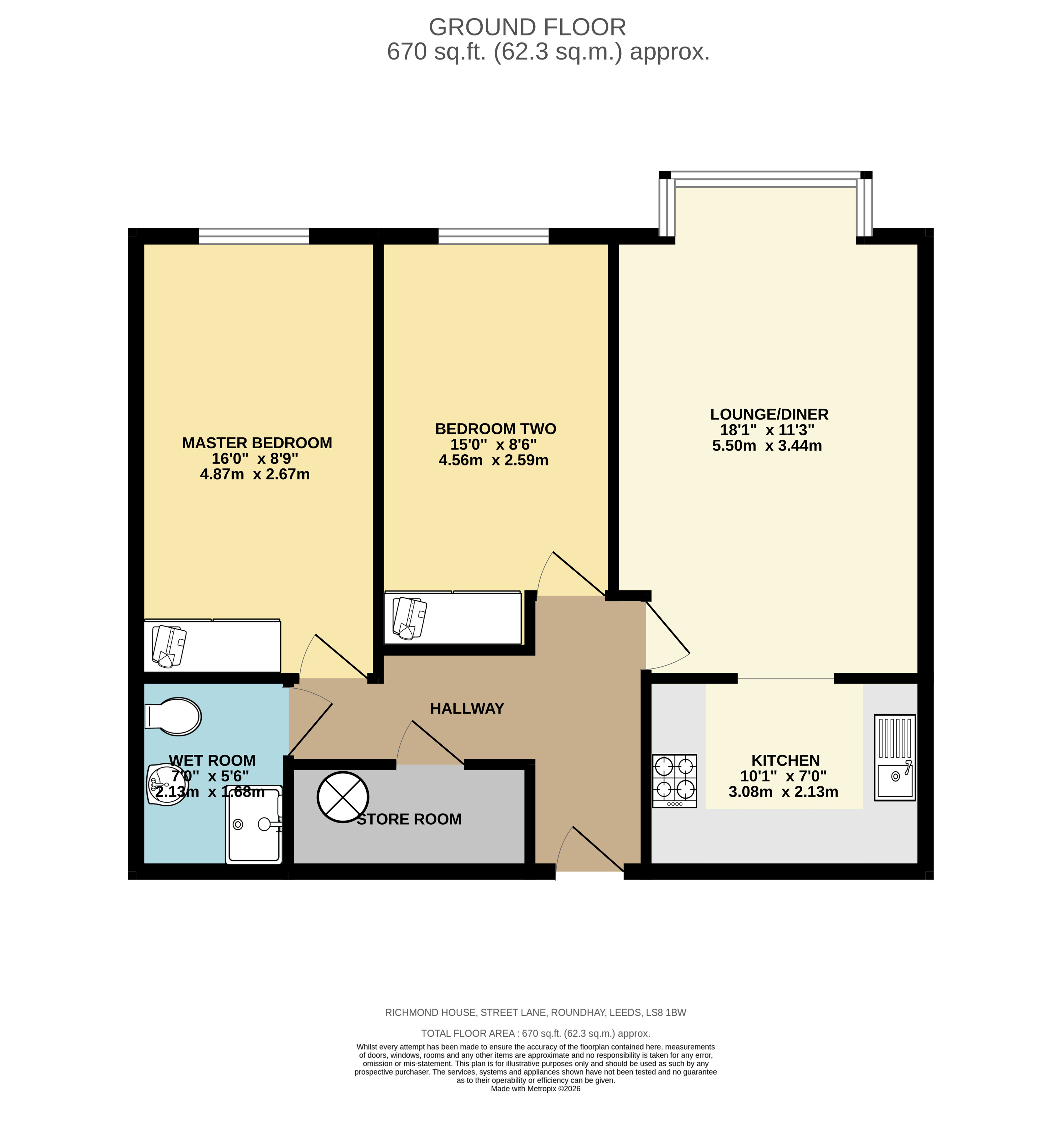 Flat 6, Leeds floorplan