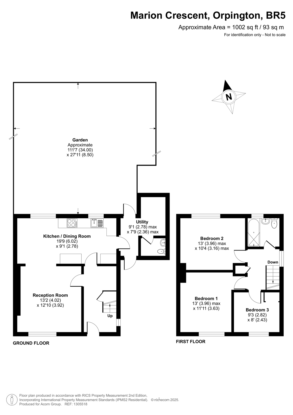 62, Marion Crescent, Orpington floorplan