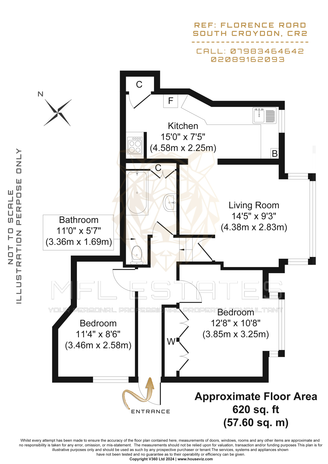 16a Florence Road, South Croydon floorplan