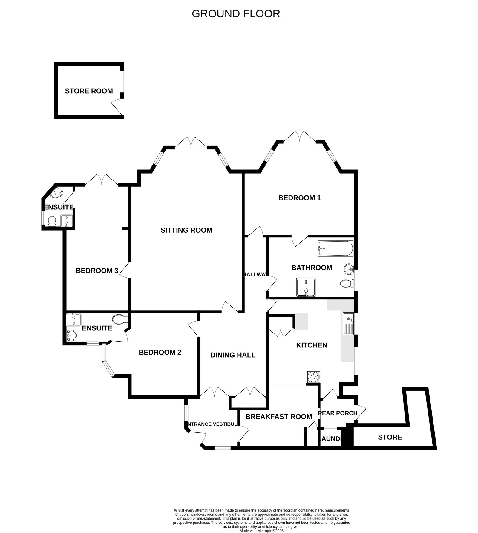 Woodsome, Woodend Road, Torquay floorplan