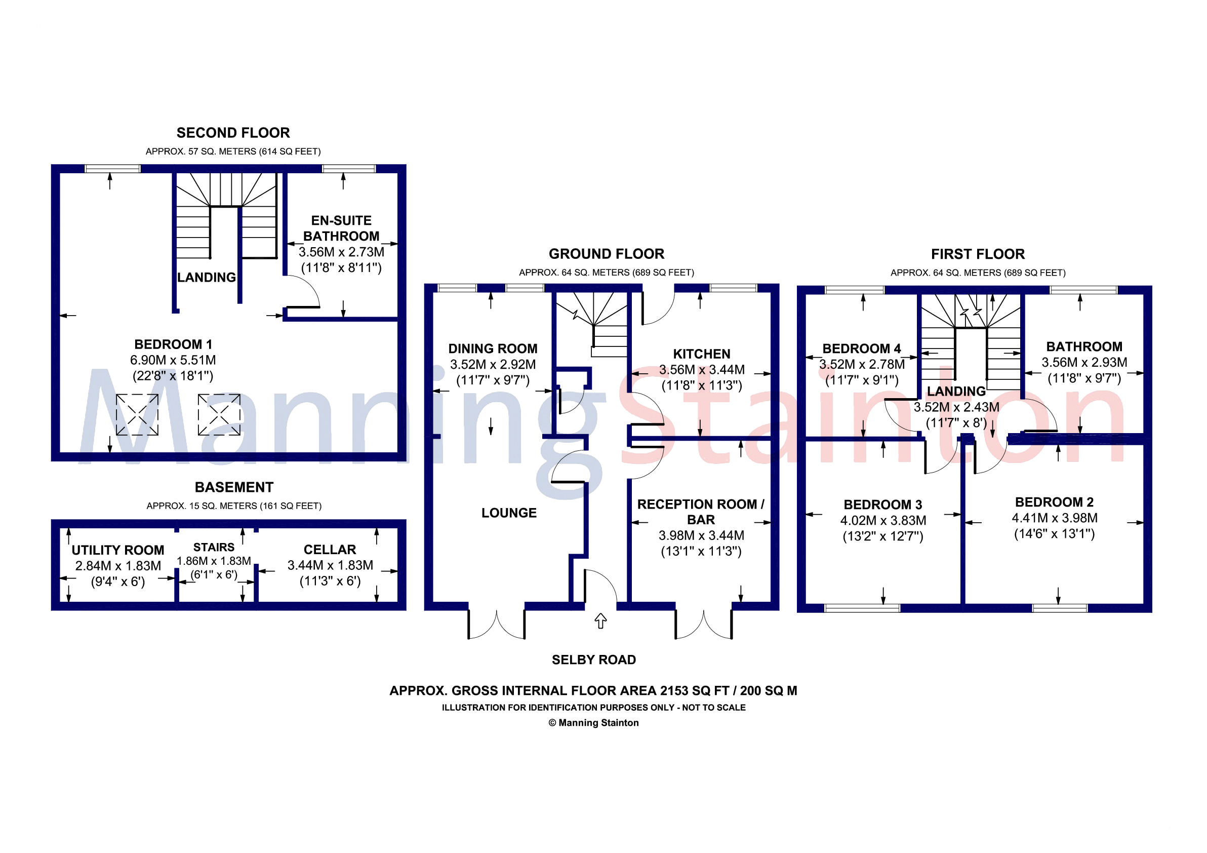Selby Road, Garforth, Leeds, West Yorkshire LS25, 4 bedroom semi