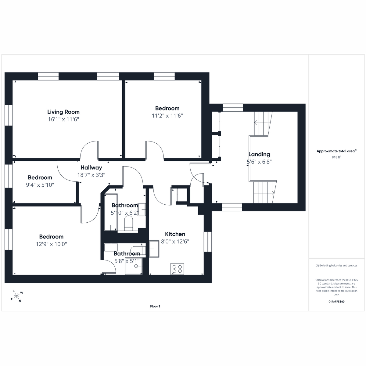 Flat Flat 2, 1, Hallam Fields Road, Leicester floorplan