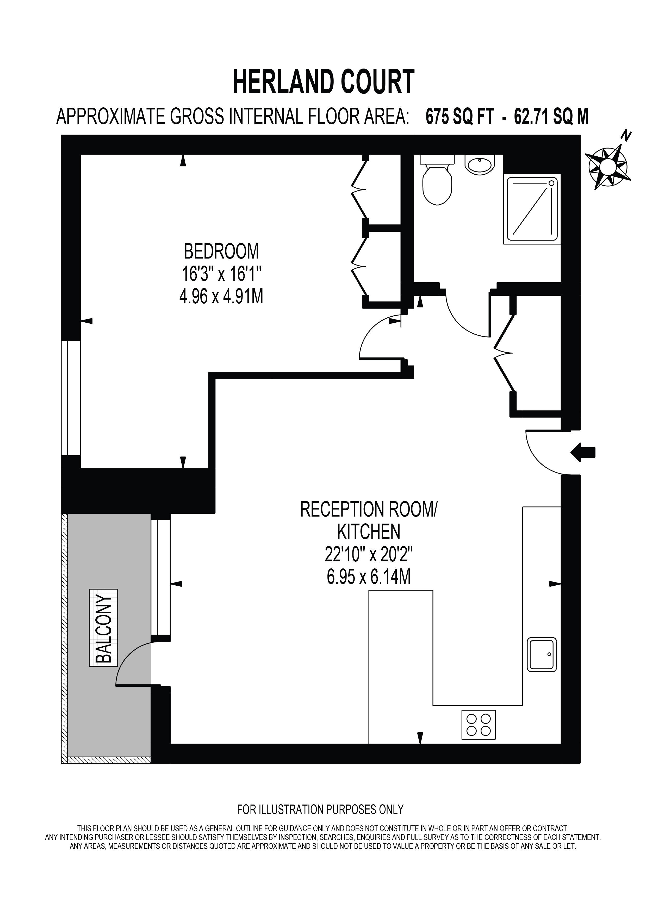 163 Herland Court, Carnwath Road, London floorplan